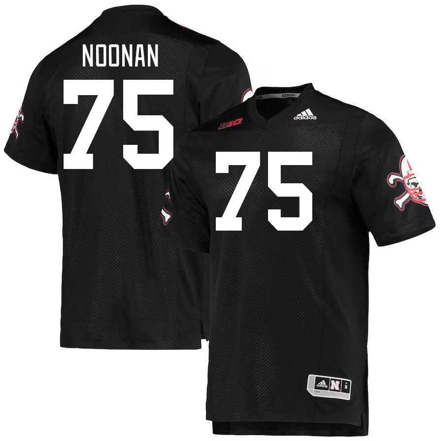 Men #75 Maverick Noonan Nebraska Cornhuskers College Football Jerseys Stitched Sale-Black - Click Image to Close